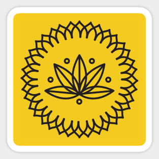 Circle Lotus Design Sticker